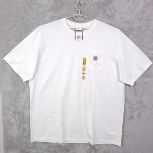 Carhartt T-Shirt Men's K87 Loose Fit Workwear Short sleeve  White NEW